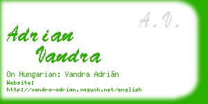 adrian vandra business card